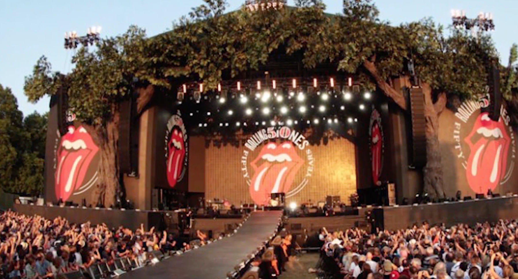 Shot of stage for Rolling Stones 50 years party event